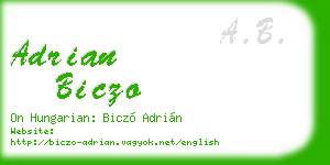 adrian biczo business card